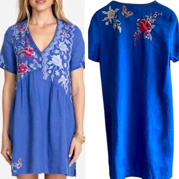 Johnny Was Florence extremely heavily embroidered AsymmetricalTunic Dress NWT - Picture 2 of 10